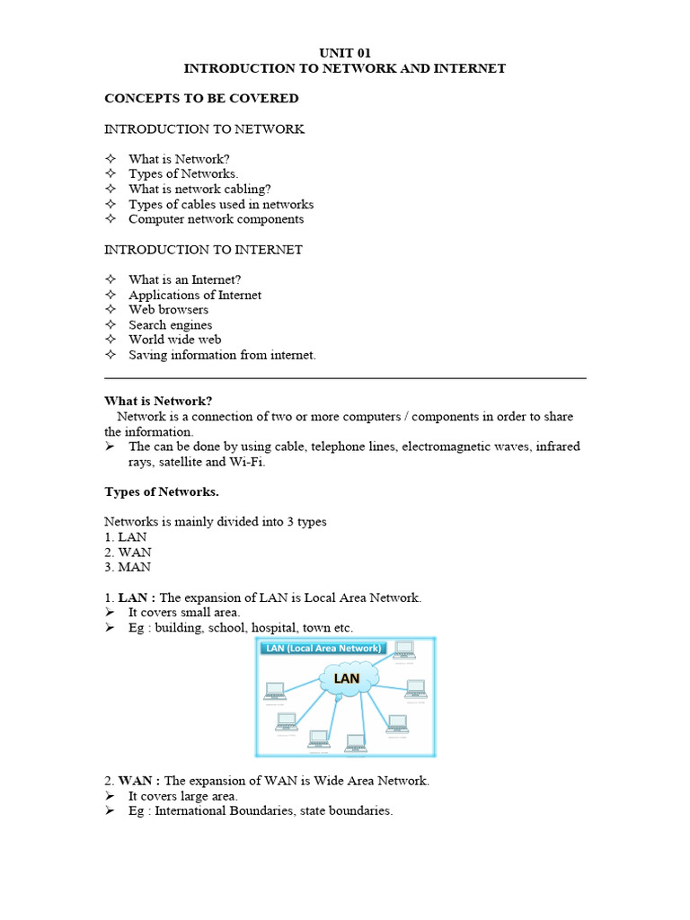 Network and Internet Basics Guide | PDF | World Wide Web | Internet & Web