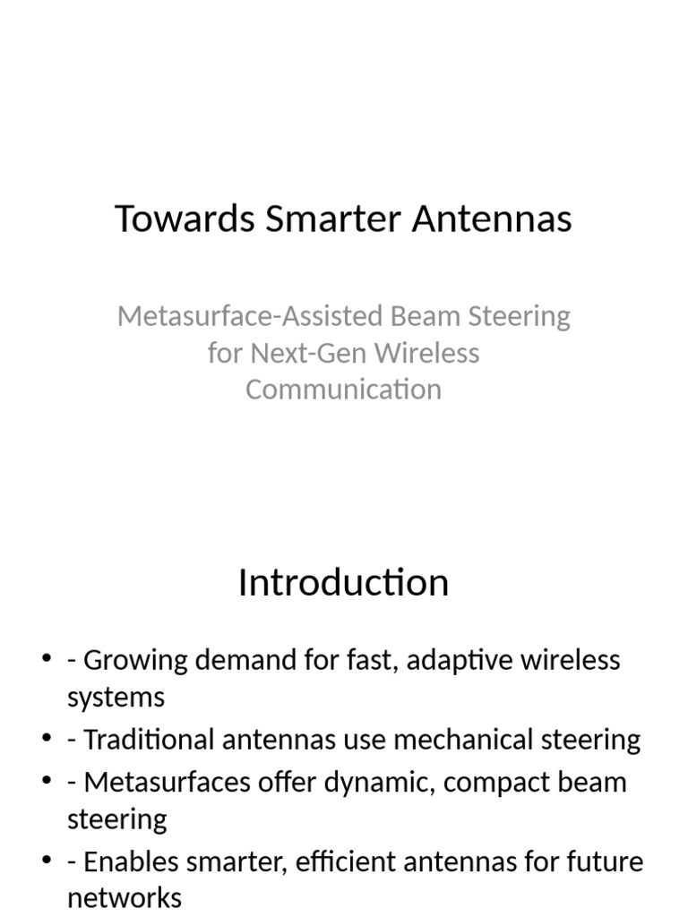 Metasurface Beam Steering for Wireless | PDF