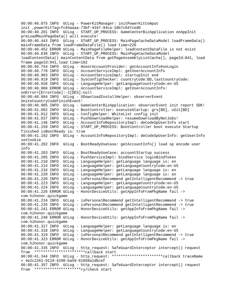 Game Center Log Analysis and Errors | PDF | Computing | Computer ...