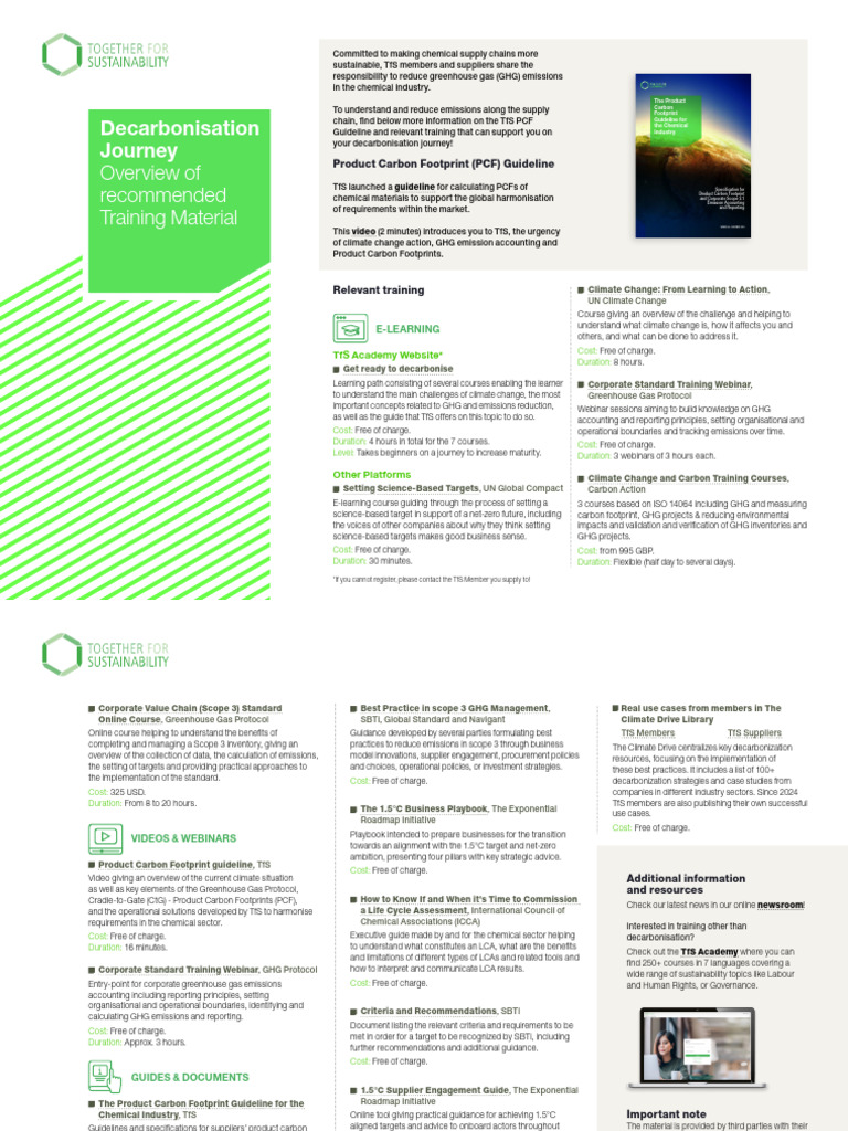 TfS PCF Guidelines for Chemical Industry | PDF | Carbon Footprint ...