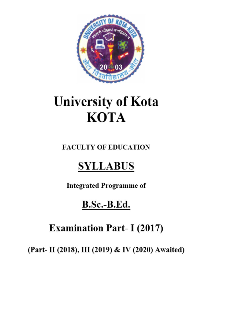 B.Sc.-B.Ed. 4th Year Syllabus Overview | PDF | Psychology | Evaluation