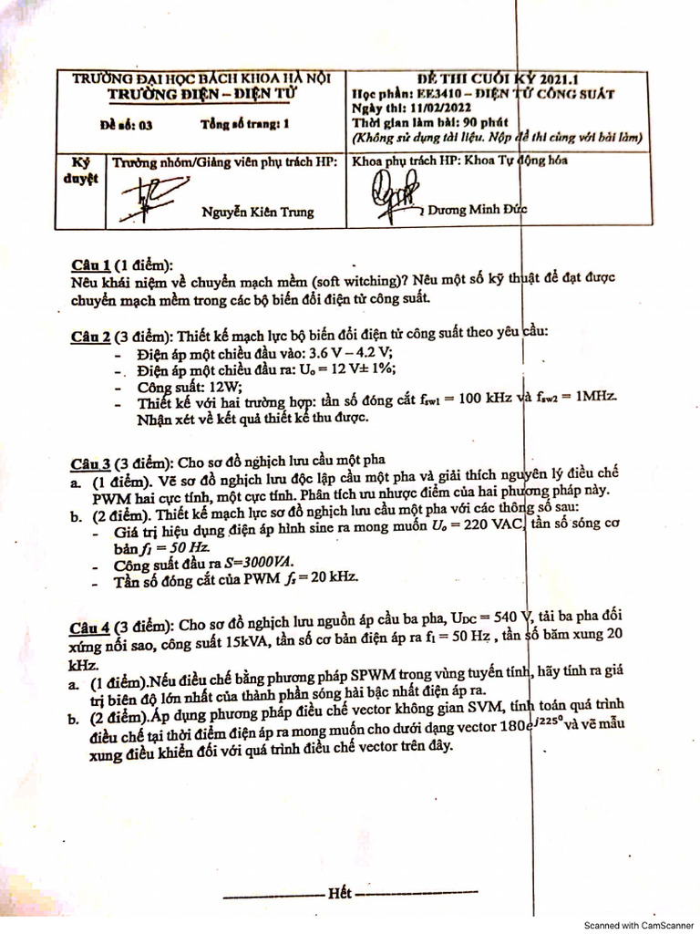 Đề thi CK 2021.1 | PDF