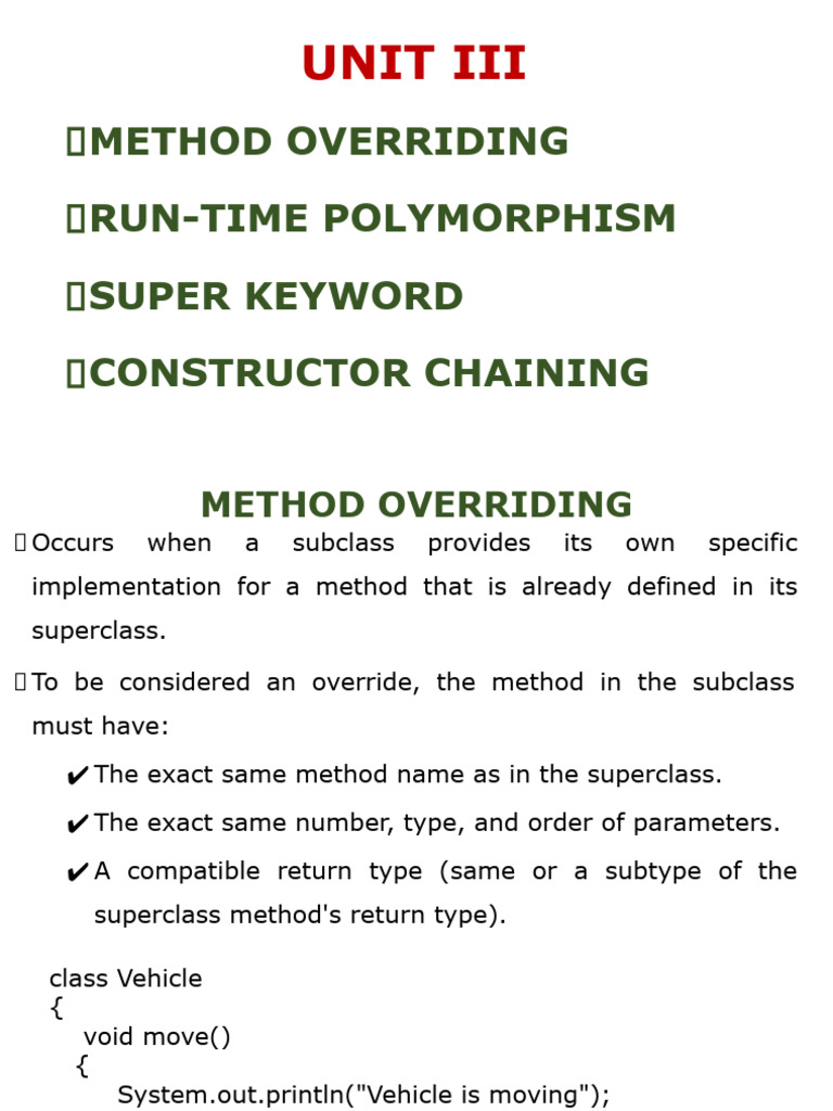 Java Inheritance and Polymorphism Guide | PDF | Inheritance (Object ...