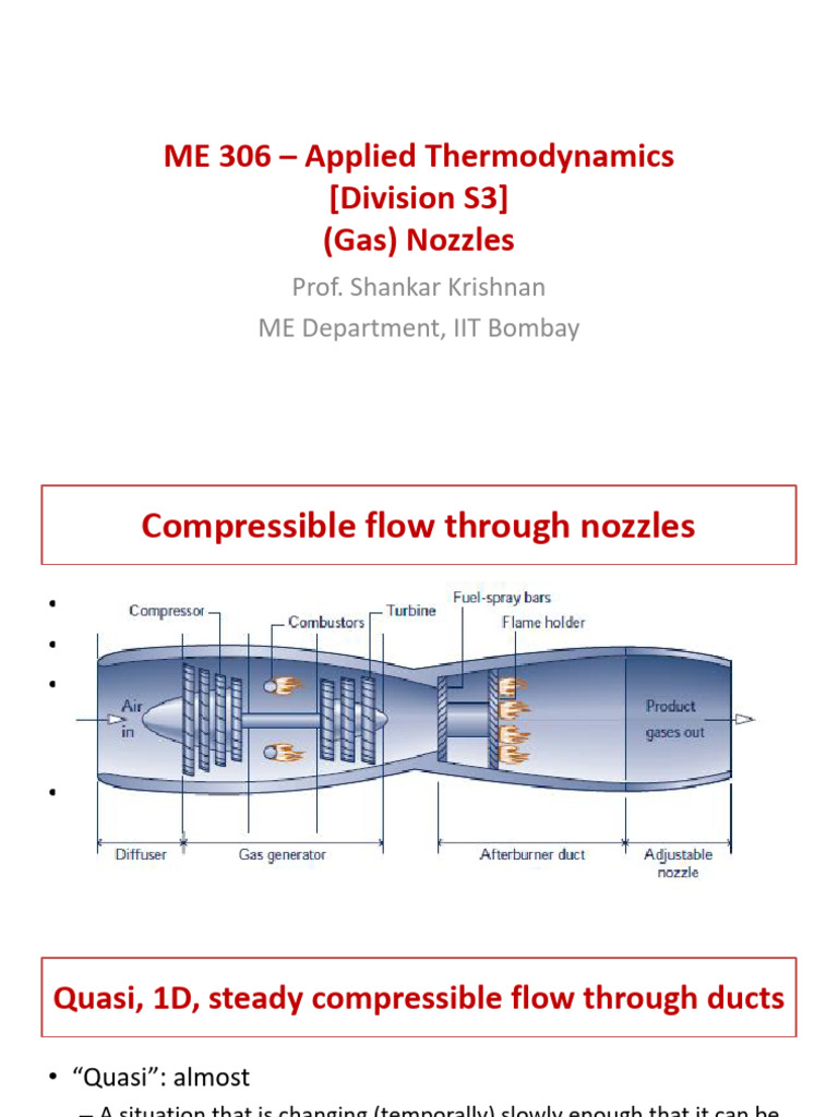Compressible Flow in Nozzles Analysis | PDF