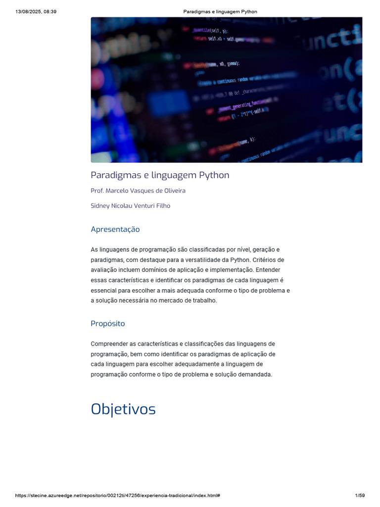 Paradigmas da Programação em Python | PDF | Linguagem de programação ...