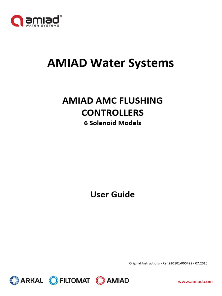 AMIAD AMC 6 Solenoid Controller Manual | PDF | Power Supply | Electrician