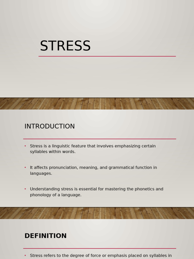 Understanding Linguistic Stress Patterns | PDF