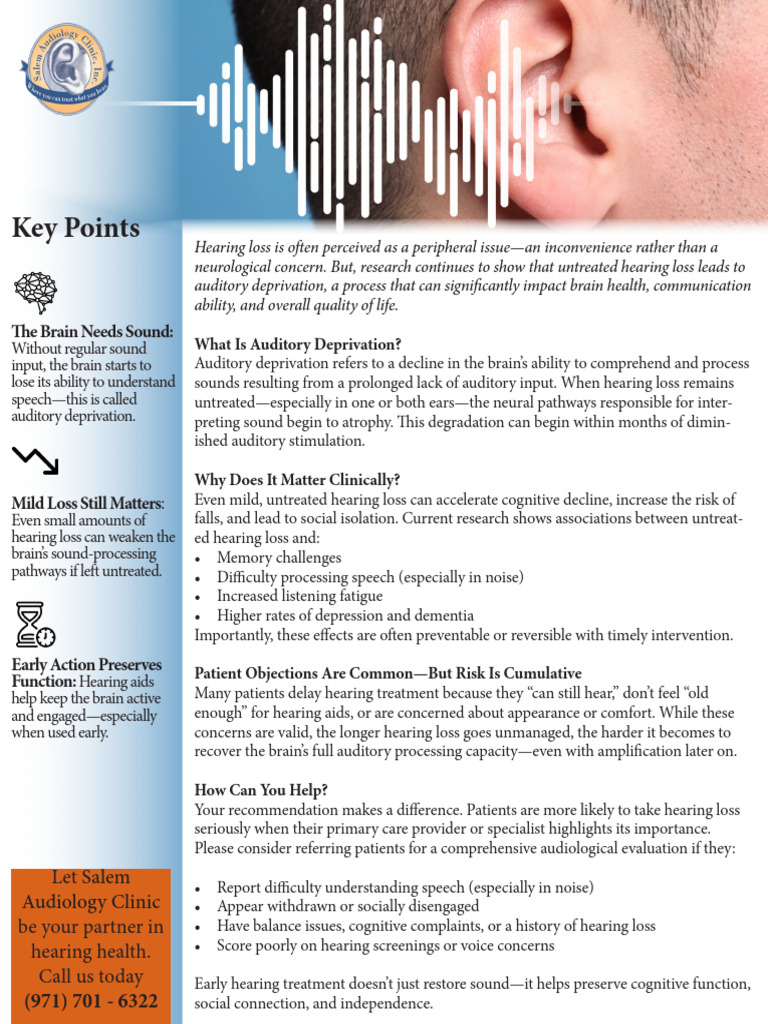 Understanding Auditory Deprivation Risks | PDF | Hearing Loss | Hearing