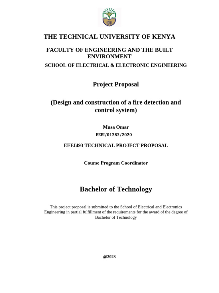 Fire Detection and Control System Proposal | PDF | Rectifier ...