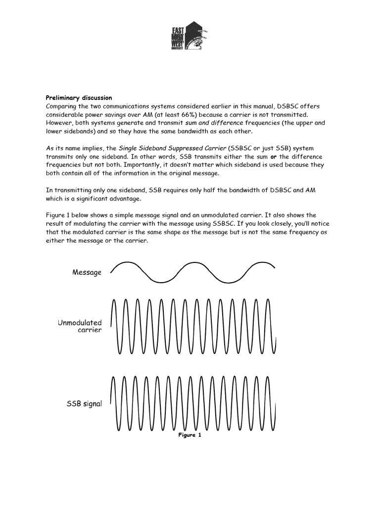 SSBSC Modulation and Demodulation Experiment | PDF | Radio | Signal ...