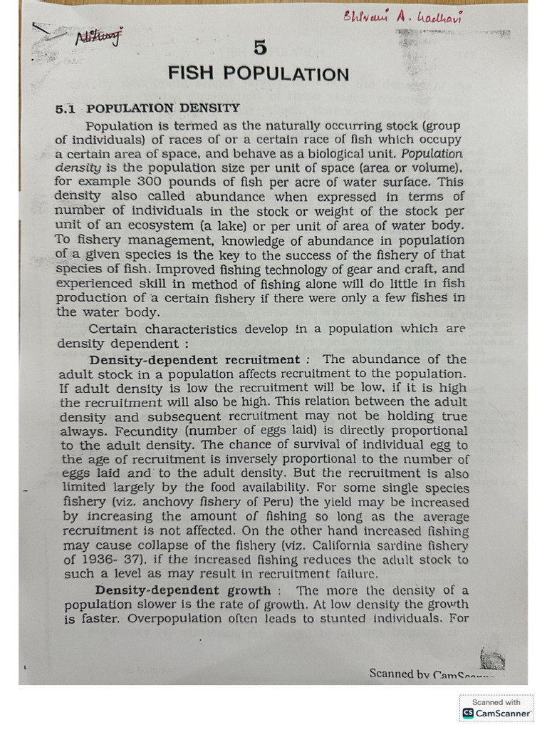 Fish Population | PDF