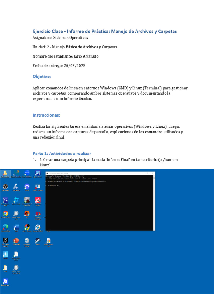 Actividad 1 SO | PDF | Archivo de computadora | Directorio (Computación)