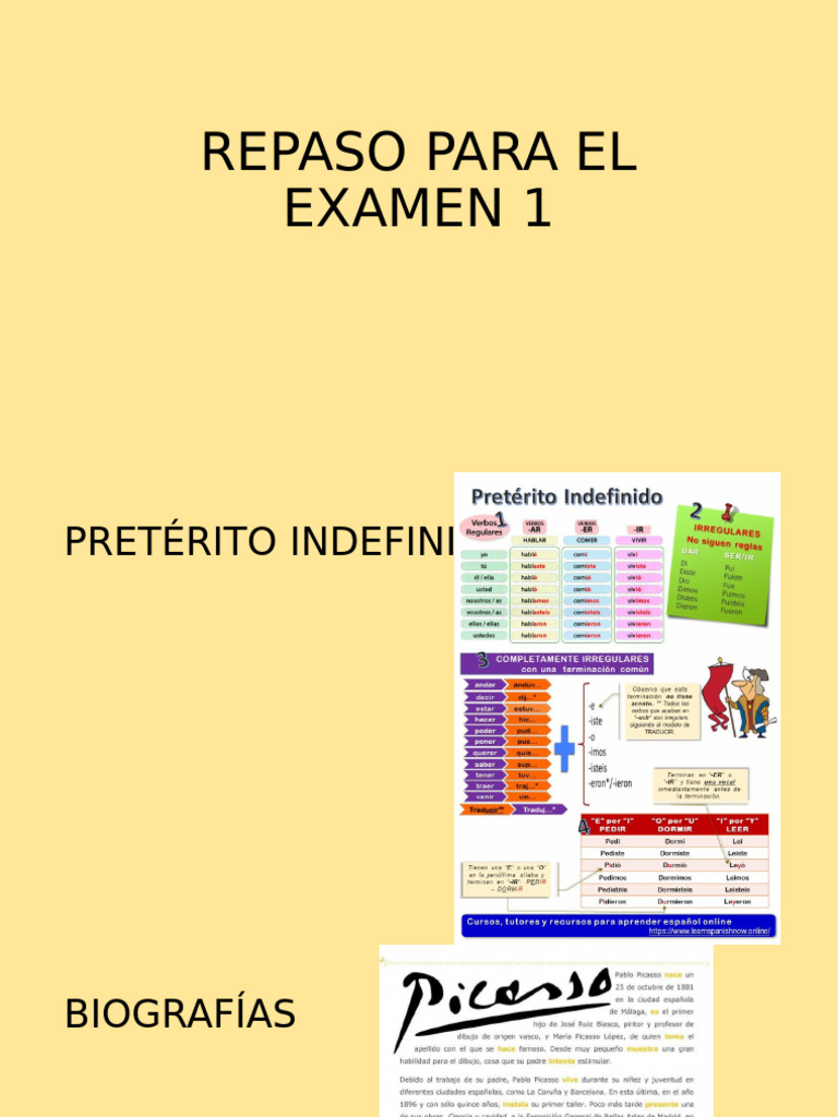 Repaso para El Examen 1 | PDF