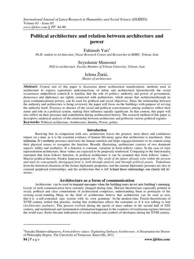 Political Architecture and Relation Betw | PDF | Democracy | Political ...