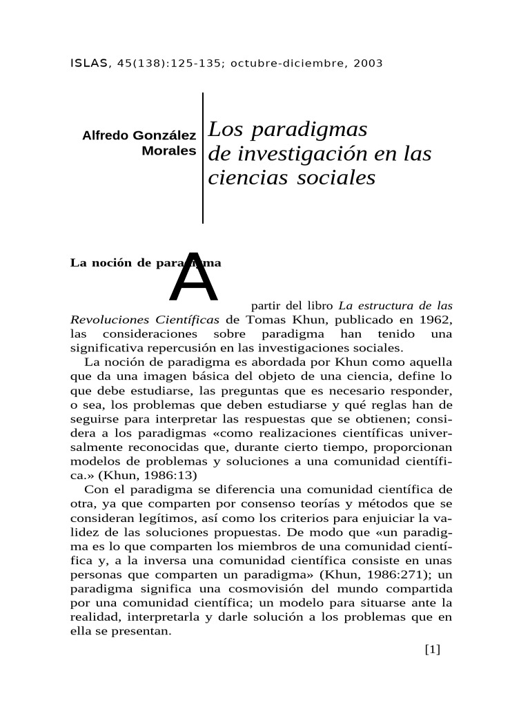 Paradigmas de Investigación Social | PDF | Paradigma | Conocimiento