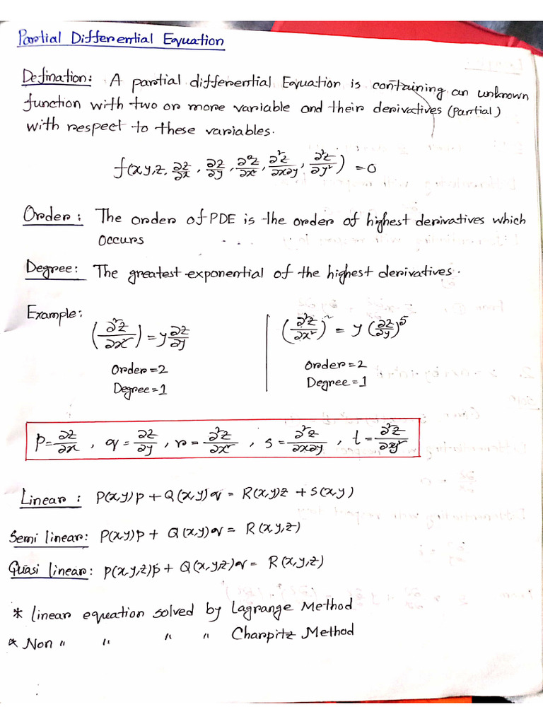 PDE Notes Nuhash Vai | PDF