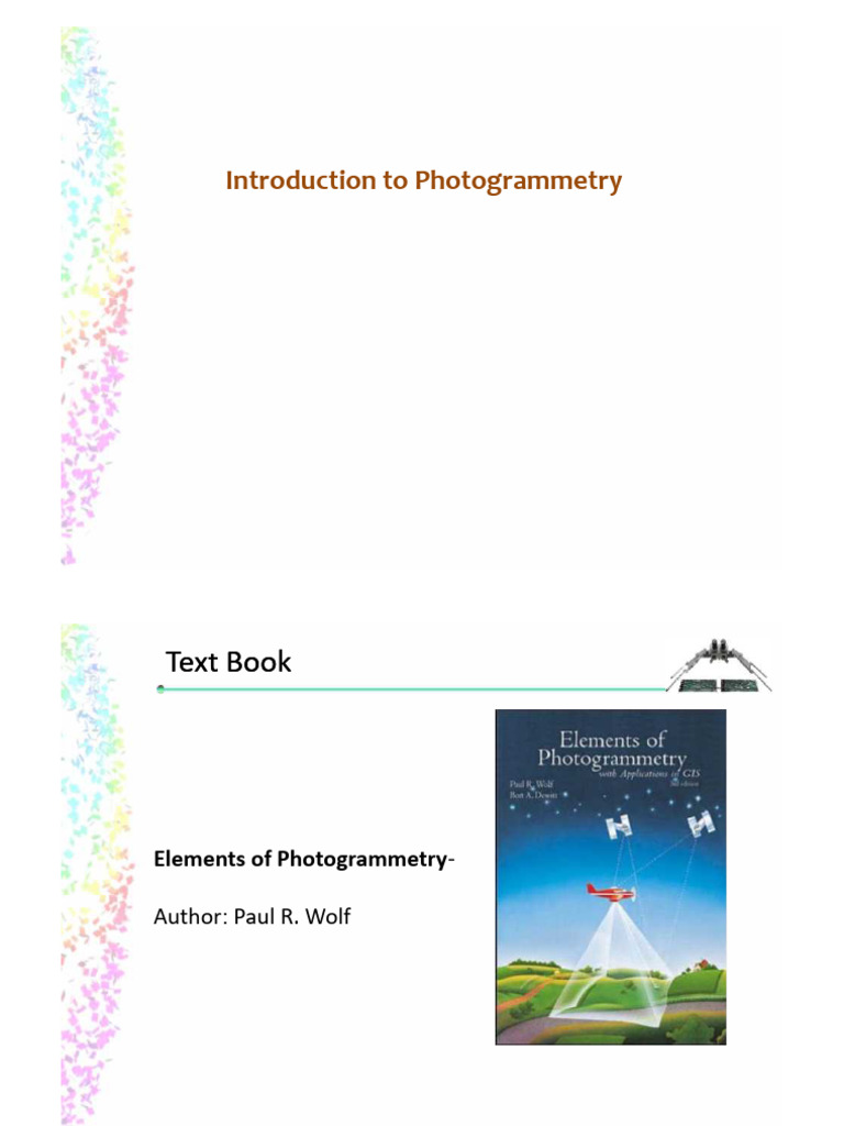 Photogrammetry Basic Presentation-13!02!2018 | PDF | Photograph | Imaging
