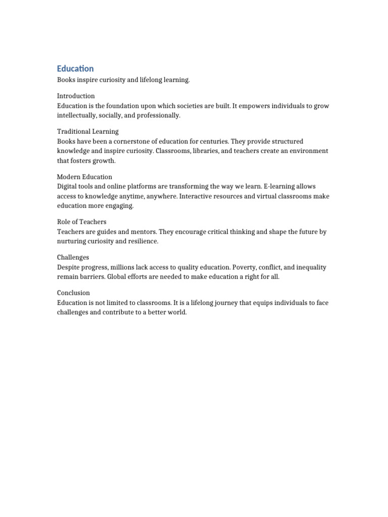 Lifelong Learning in Modern Education | PDF