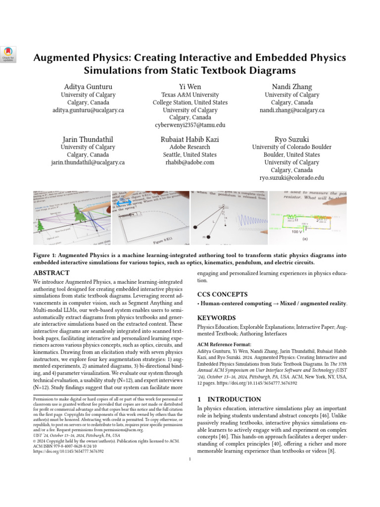 Augmented Physics: Creating Interactive and Embedded Physics ...