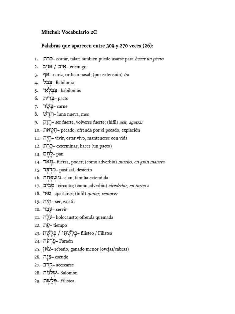 Michel Vocabulario 2C | PDF