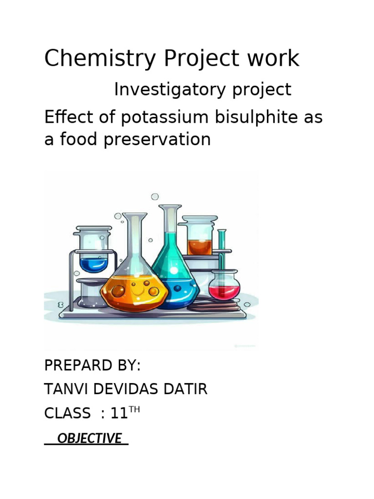 Chemistry Project Work | PDF
