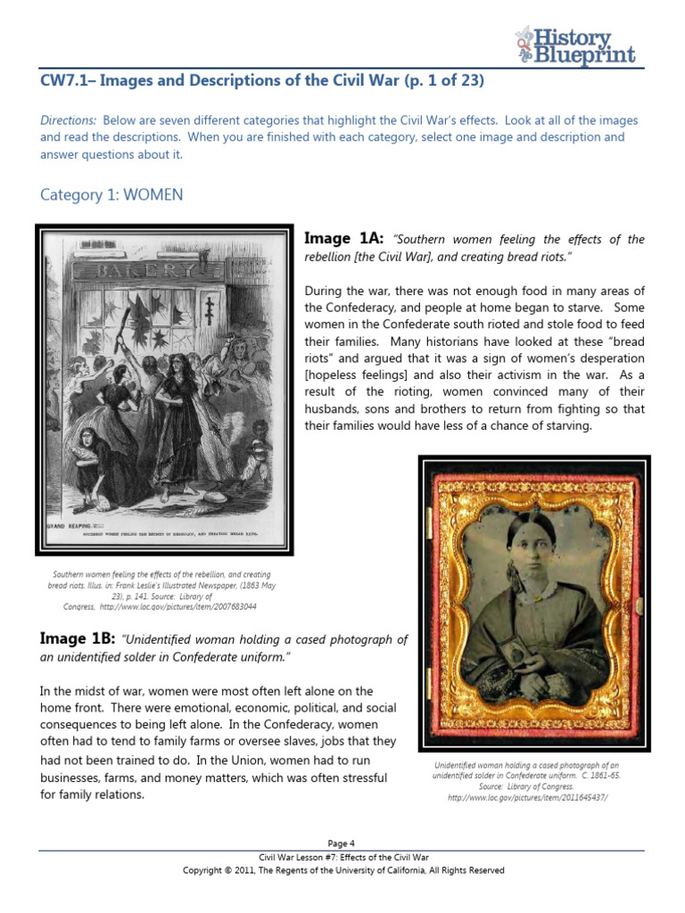Effects of Civil War Primary Sources | PDF | American Civil War ...
