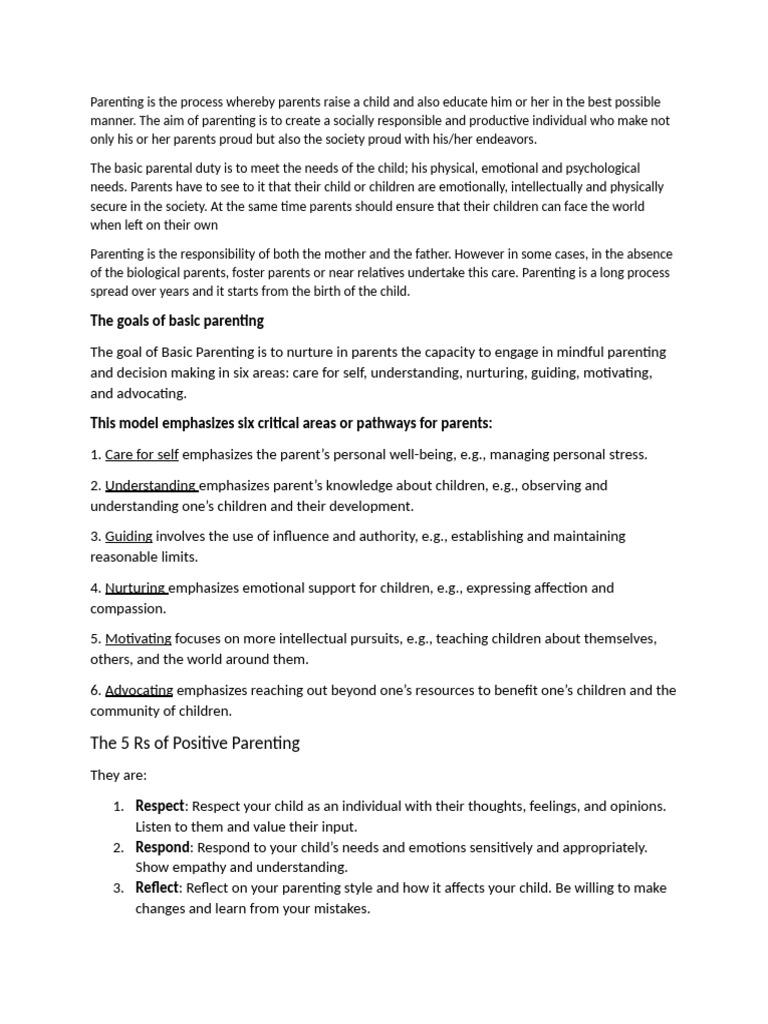 Essential Guide to Effective Parenting | PDF | Parenting | Behavioural ...