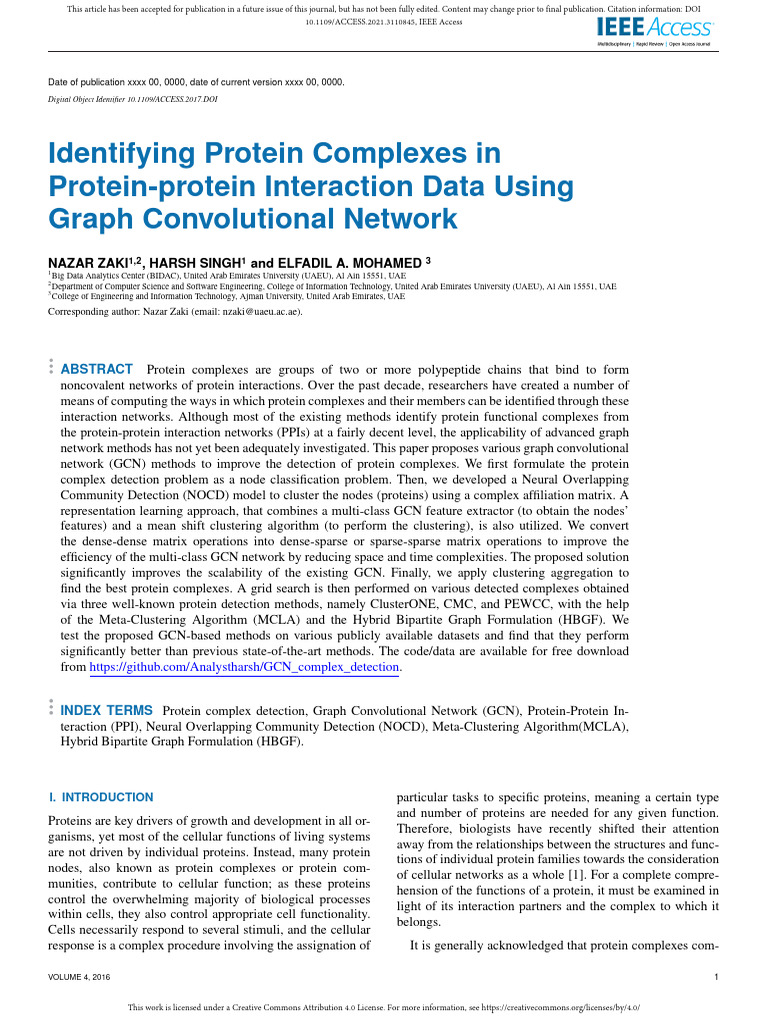 Identifying Protein Complexes in Protein | PDF | Cluster Analysis ...