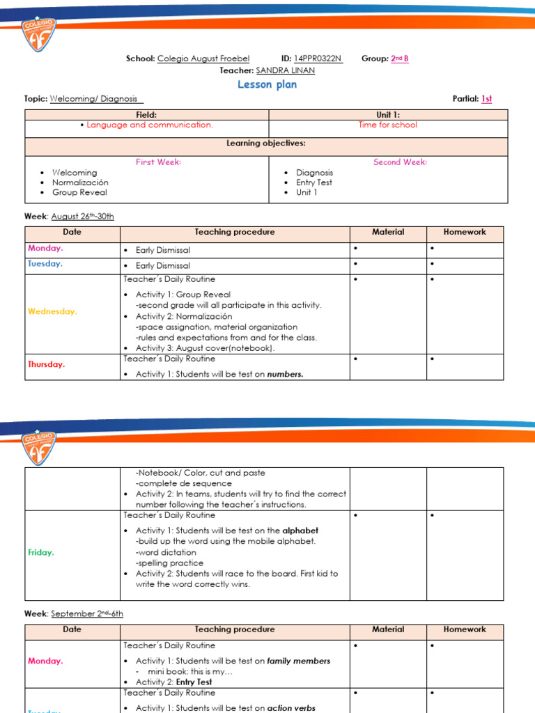 2nd Grade Welcoming Lesson Plan | PDF | Human Communication | Linguistics
