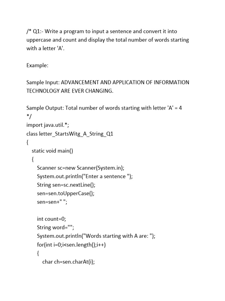 Java Programs for String Manipulation | PDF | Computer Programming ...