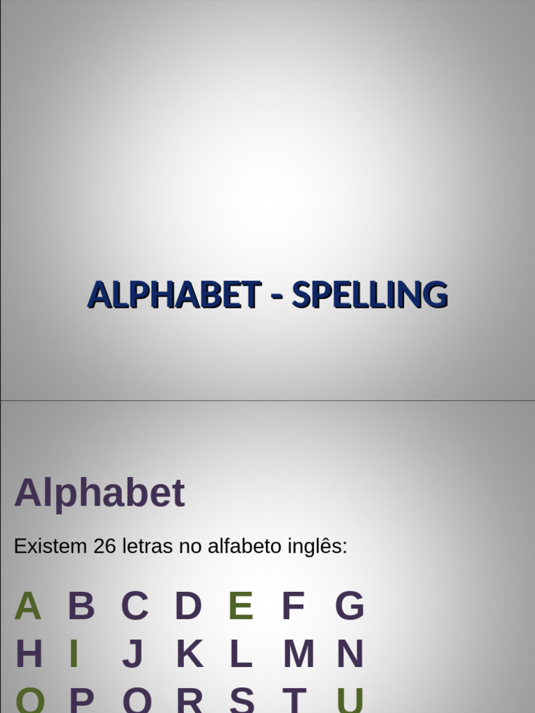 Alphabet - Spelling | PDF | Vogal | Fonética