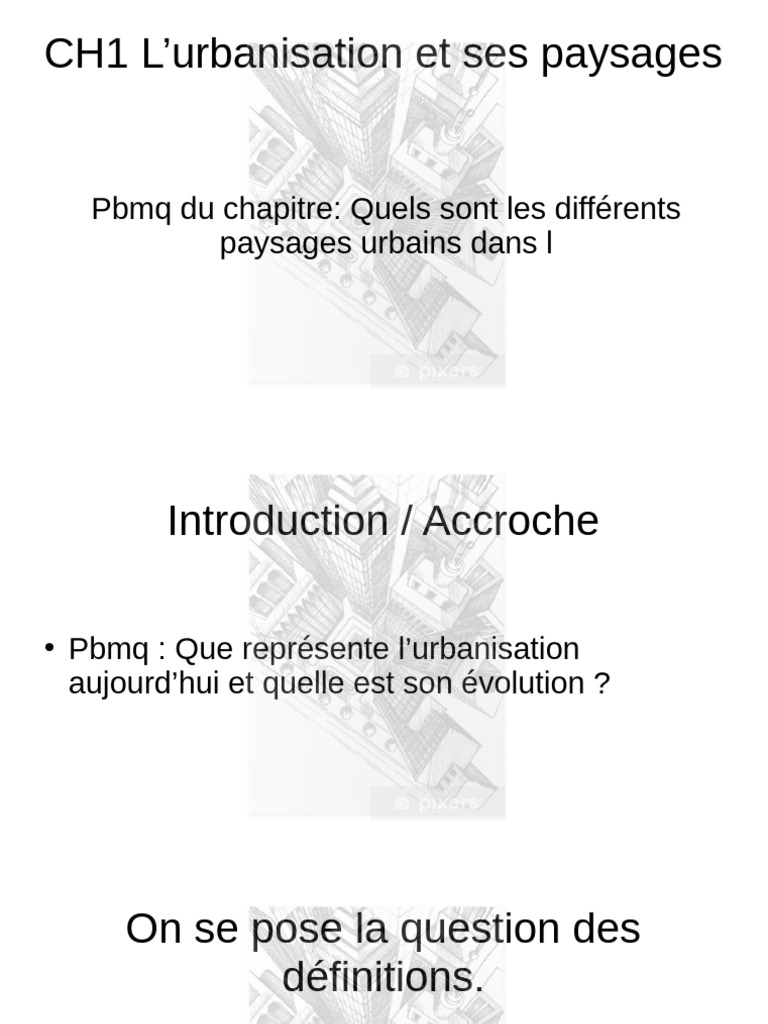 Espaces et paysages de l'urbanisation 4e | PDF | Urbanisation ...