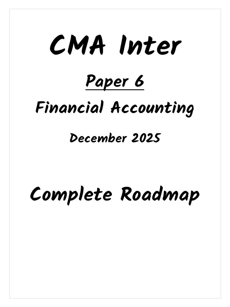 CMA Inter Financial Accounting Guide | PDF | Business Economics | Business