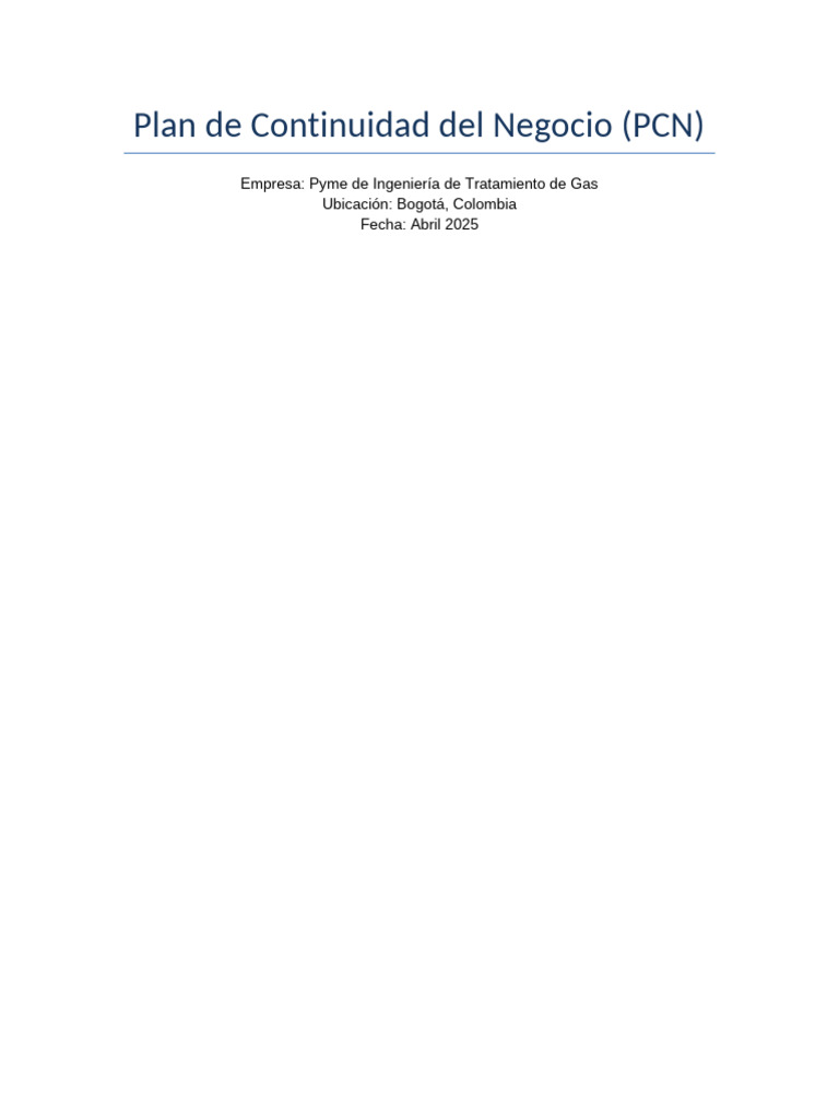 Plan de Continuidad del Negocio para PYMES | PDF | Economias | Business