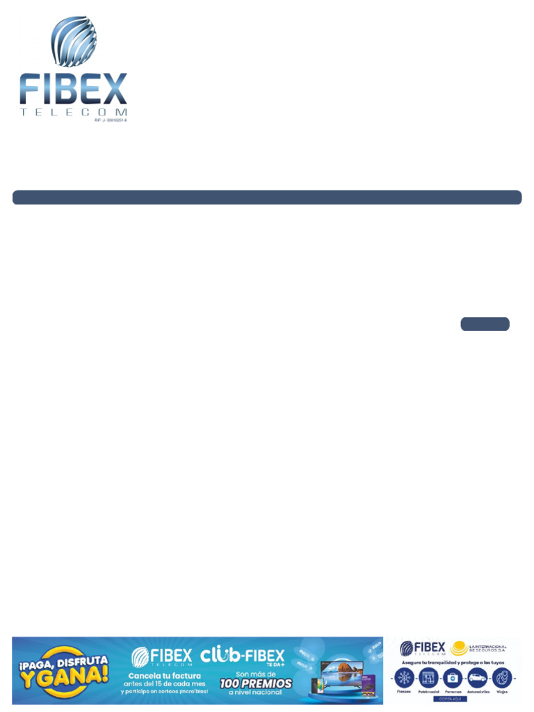 Factura Corporación Fibex Telecom | PDF