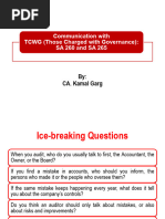 ISA 260: Governance Communication Guide | PDF | Financial Audit ...