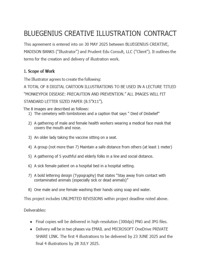 Encrypted Contract for Illustrations | PDF | License