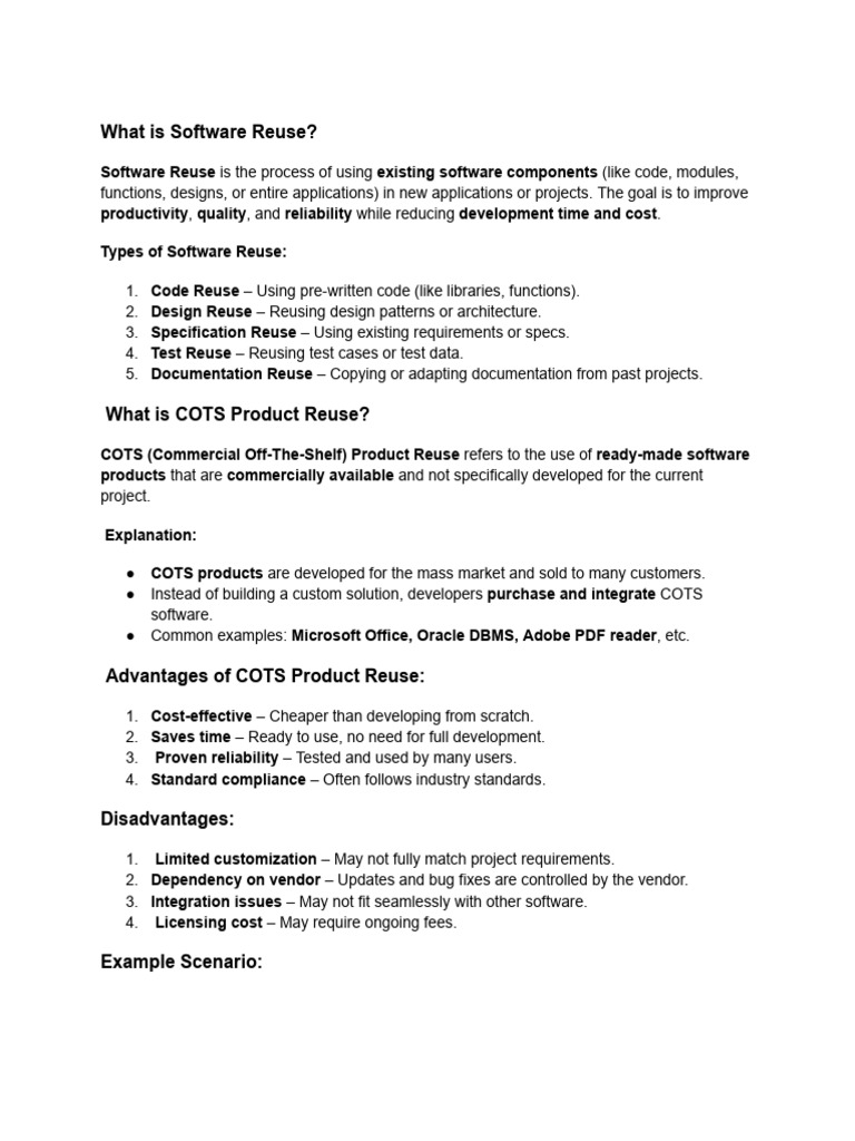 What Is Software Reuse-2 | PDF | Client–Server Model | Software As A ...