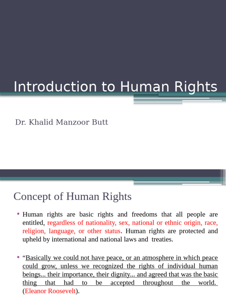 1. Presentation of Human Rights | PDF | Human Rights | Justice