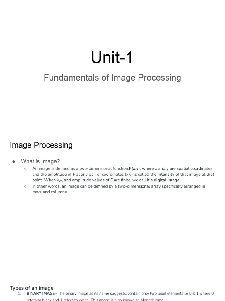 Image Processing Fundamentals Explained | PDF | Digital Image | Image ...