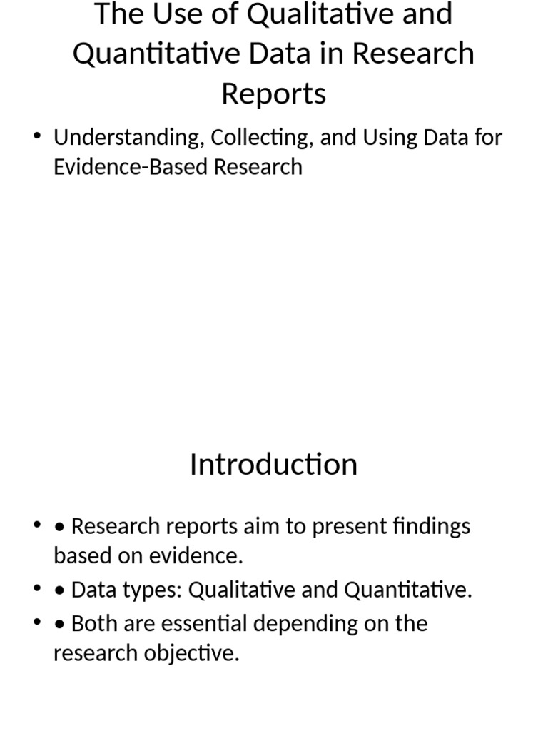 Qualitative Vs Quantitative Data Presentation | PDF
