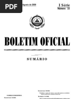 Decreto_ Lei nº 29_2009 de 17 de Agosto, que  estabelece o regime jurídico do Cadastro Predial.