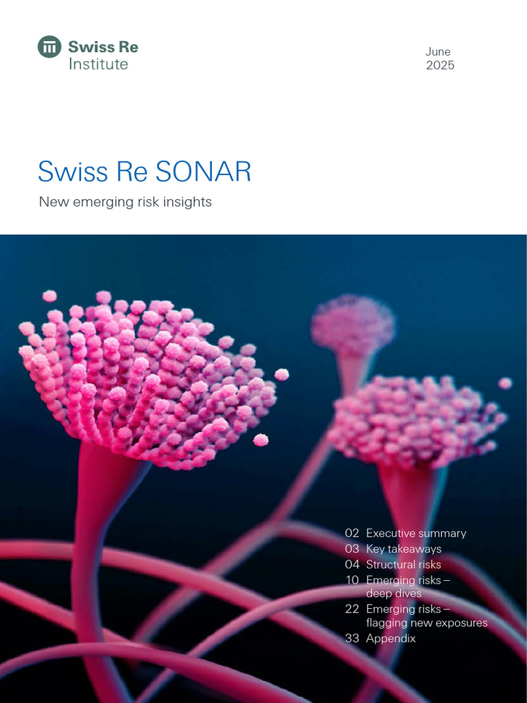 Swiss Re SONAR 2025: Emerging Risks Insights | PDF | Insurance | Risk