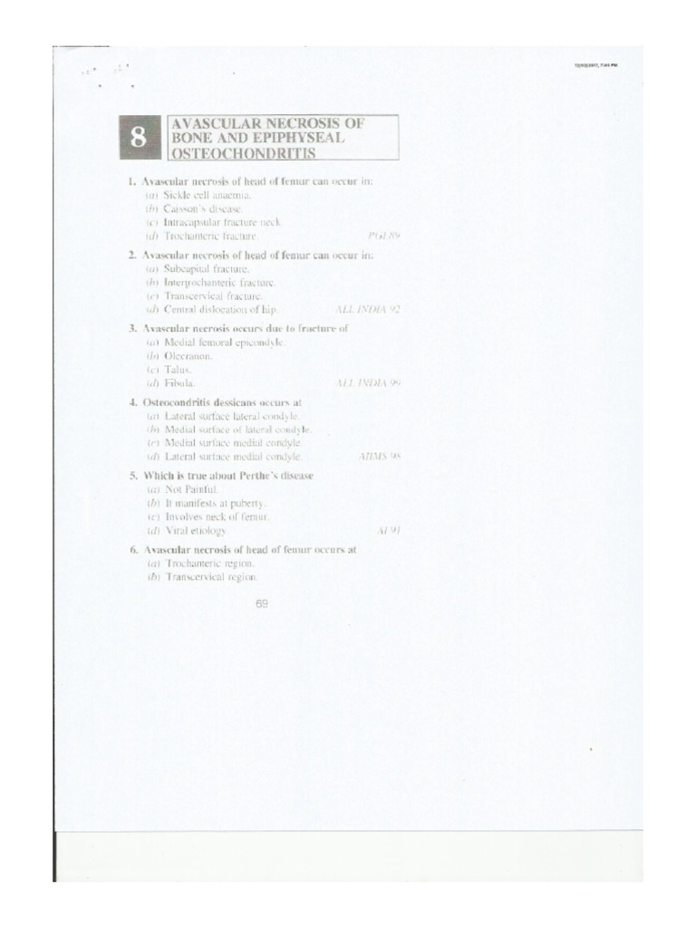 Avascular Necrosis of Bone and Epiphyseal Osteochondritis + Tumors of ...