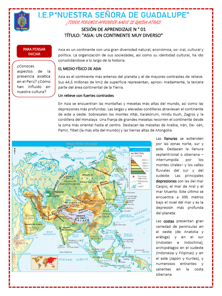 Diversidad y Geografía de Asia | PDF | Asia | Agricultura