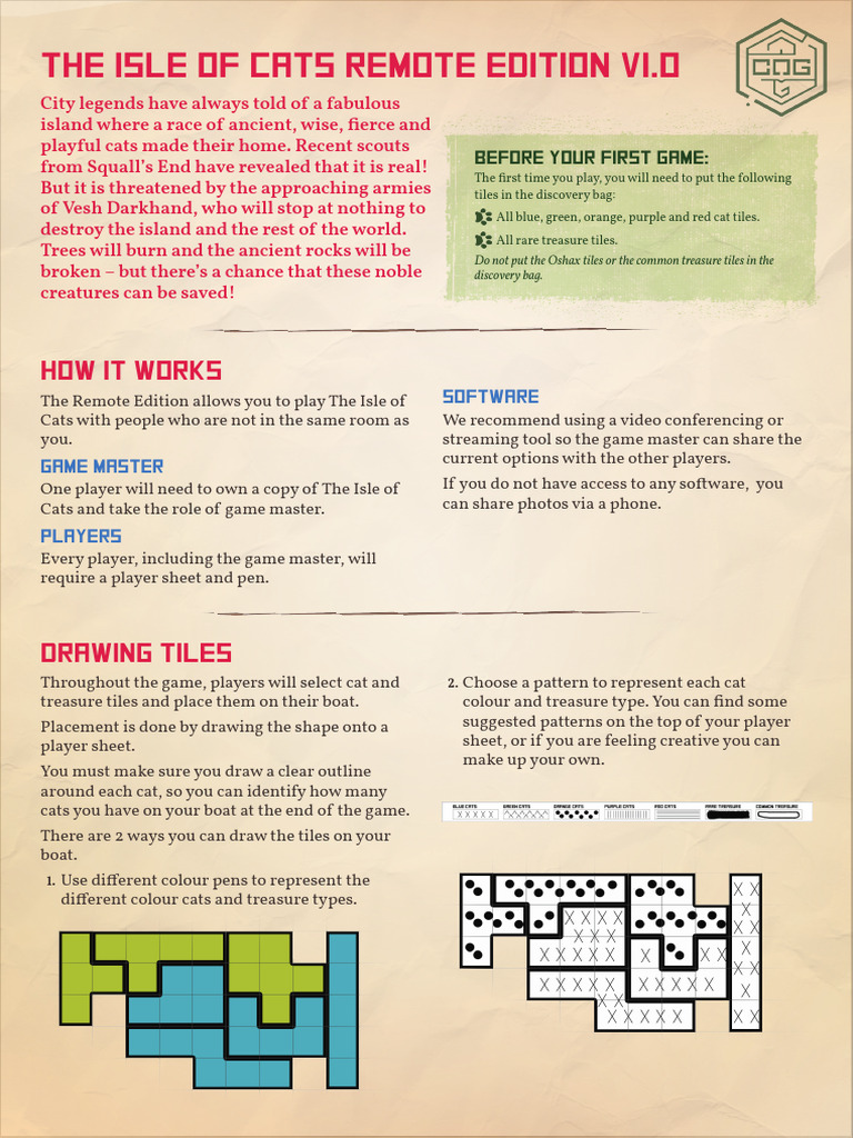 Remote Edition Rules for Isle of Cats | PDF