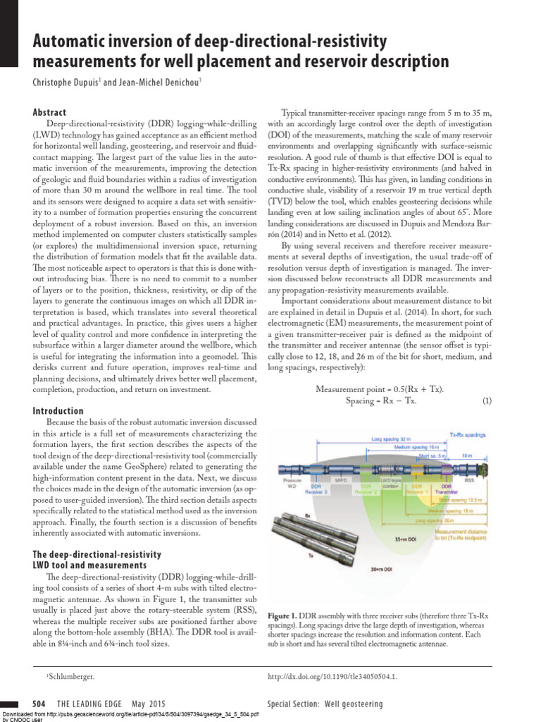 Automatic Inversion of Deep-Directional-Resistivity | PDF | Inverse ...