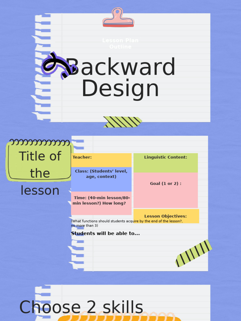 Backward Design Lesson Plan Template | PDF | Information | Lesson Plan