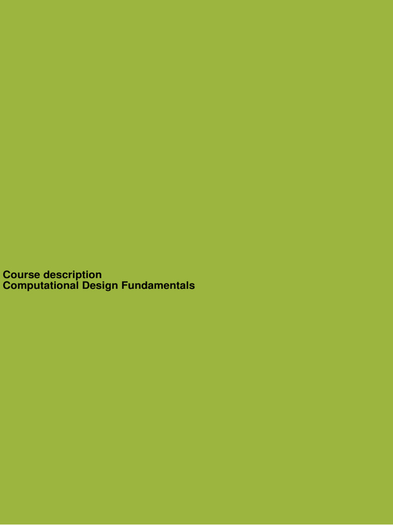 Course Description (2) | PDF | Bachelor Of Science | Design