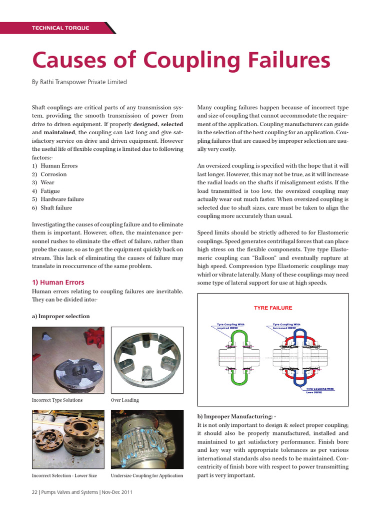 Causes of Coupling Failures Explained | PDF | Wear | Mechanical Engineering